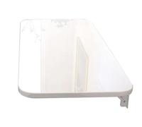 Établi mural pliable avec supports d'étagère pour ordinateur portable - Design peu encombrant pour petites pièces, bureau, cuisine - Blanc - 90 x 50 cm (L x l)