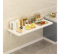 Établi Mural Pliable - Bureau en Bois Massif Peu encombrant pour Petits espaces, Table Flottante réglable, Grande capacité de Charge, idéal pour Le Salon et la Chambre