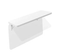 Établi mural pliable pour petits espaces - Bureau polyvalent pour bureau, étude, cuisine, restaurant, bar - Blanc (120 x 30 cm)
