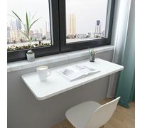 Établi mural pliable - Table pliable peu encombrante pour bureau à domicile, buanderie ou étude, design robuste, installation facile, surface de travail polyvalente