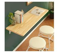 Établi mural pliant industriel flottant en bois massif pour table de cuisine et de salle à manger, 80 x 45 cm, solution d'économie d'espace