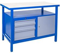 Etabli P 1200 SLT - 120 x 60 cm - 1 porte - 3 tiroirs Güde G40928