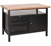 Etabli P 1200 SLT - Black Line - 120 x 65 cm - 1 porte 3 tiroirs Güde G40838