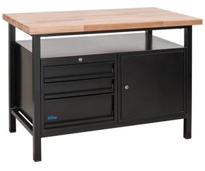 Etabli P 1200 SLT - Black Line - 120 x 65 cm - 1 porte 3 tiroirs Güde G40838