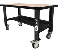 Etabli Plateau en bois - KS TOOLS - 865.0155F - L.1,50 m - Etabli mobile avec roues - 500 kg en mouvement et 700 kg en statique