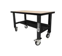 Etabli Plateau en bois - KS TOOLS - 865.0155F - L.1,50 m - Etabli mobile avec roues - 500 kg en mouvement et 700 kg en statique