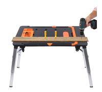 Établi pliable 7 en 1 - Chariot portable - Table de travail de garage - Chariot d'atelier - Planche à roulettes - Plateforme pliable - Table de travail réglable - Chariot de transport pliable