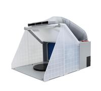 Établi pliable avec lumière LED, filtre haute densité, kit de cabine de pulvérisation aérographe, cabine de pulvérisation aérographe portable avec plaque tournante (prise européenne)
