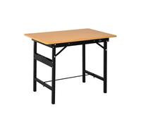 HomCom Établi atelier pliant 100 x 60 x 75,5 cm MDF avec règle et rapporteur Jaune/Noir