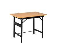 HomCom Établi atelier pliant 100 x 60 x 75,5 cm MDF avec règle et rapporteur Jaune/Noir