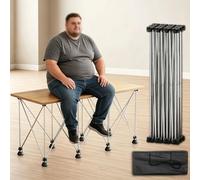 Établi pliable en acier inoxydable robuste - Capacité de 1 769 kg - Avec sac de rangement