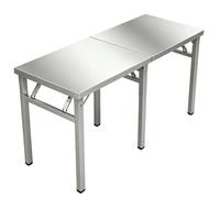 Établi pliable en acier inoxydable, table utilitaire portable pour la cuisine et l'extérieur, station de préparation de qualité commerciale, table de barbecue polyvalente