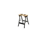 Meister Établi pliable JOBBY 150 kg 9079100 – Métal et bois Noir 60,5×64×78,5 cm