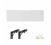 Établi pliable mural avec supports d'étagère, table rabattable pour garage, atelier, bureau