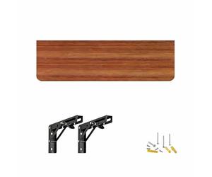 Établi pliable mural avec supports d'étagère, table rabattable pour garage, atelier, bureau