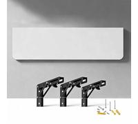 Établi pliable mural avec supports d'étagère, table rabattable pour garage, atelier et bureau