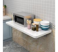 Établi pliable mural blanc pour la maison, le bureau, la buanderie, le garage, la cave, le bureau ou la cuisine - Table pliante pliable avec supports - Table de bureau pliante pour chasser l'aube
