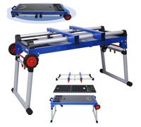 Établi Pliant 5 en 1 avec Support pour scie à onglets, échafaudage/Chariot/Plateforme détachable à Hauteur réglable, Station de Travail Mobile pour Le Travail du Bois, la réparation