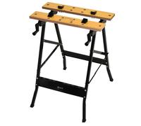 Établi pliant établi de serrage - DURHAND - 4 serre-joints - table de travail - charge 100 kg - 62,5x60,5x78,5cm - noir