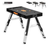 Établi pliant - FUXTEC FX-WB - table de travail, échafaudage, chevalet de sciage, planche à roulettes