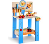Établi pour enfants VEVOR, banc d'outils en bois de 62 pièces, pour enfants à partir de 3 ans, jeu de construction, jouet de construction créatif et éducatif