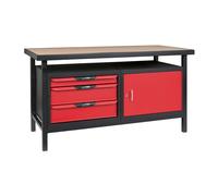 Etabli professionnel d'atelier 1 porte et 3 tiroirs, L. 1,5m - KS TOOLS - 865.0140