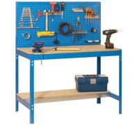 Etabli - SIMON RACK - BT-2 1500 BLEU/BOIS - Charge 600Kg - 1440x1500x600mm