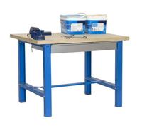 - Kit Etabli avec tiroir 865x1800x750mm Bleu/Bois - BT6 PLYWOOD BOX 1800