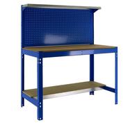SimonRack – Kit établi SIMONWORK BT3 900, 1440x900x600 mm, charge 400 kg, Bleu/Bois