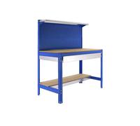 Simonrack – Établi d'atelier KIT SIMONWORK BT3 – 3 niveaux, 1 tiroir, 875 kg, 1510×1445×610 mm, Bleu