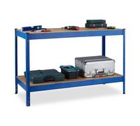 Établi sur 2 niveaux Table de travail ajustable 300 kg Établi de travail