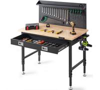 Etabli Table d'atelier avec prises de courant 71,1-100,3cm