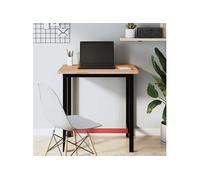 vidaXL Établi 80x55x81,5 cm bois massif de hêtre et métal