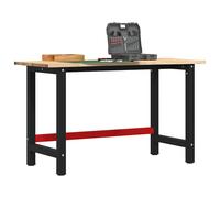 Établi Table de Travail Bricolage Atelier Garage Bois de Chêne Massif vidaXL