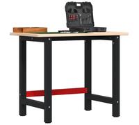 Établi Table de Travail Bricolage Bois de Chêne Massif Rectangulaire vidaXL