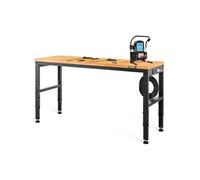 VEVOR Établi réglable 1220×510 mm – hauteur 720–970 mm, 900 kg, plateau en bois dur, prises
