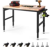 Etabli table de travail table d'atelier 71,1-100,3 cm - charge max. 907 kg - table d'atelier robuste pour l'artisanat et l'industrie