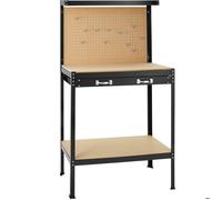 ETABLI - TECTAKE - Établi d’Atelier + Panneau à Outils et Tiroir de Rangement en Bois et Acier 81 cm x 41 cm x 145 cm