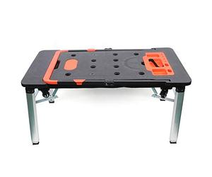 Établi universel multifonction 7 en 1 - Plateforme de travail - Dimensions E : 1140 x 590 mm - Bornier et hauteur réglable - Charge maximale : 150 kg - Pour atelier, chantier
