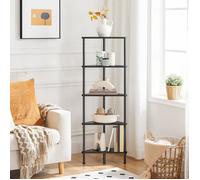 Étagèr,e d'angle - HOOBRO -étagère de Rangement avec 5 niveaux - pour Salon, Chambre à Coucher, Bureau,Noir