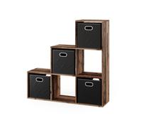 Étagère 107.2x107.8cm avec 4 boîtes pliantes Bois antique Vicco 36999