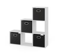 Étagère, 107.2x107.8cm avec bacs pliables opt.3, Blanc, Vicco 36998