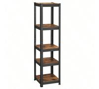 Etagère 150 x 37 x 37 cm - Charge lourde acier résistant clipsable avec mDF 5 Tablettes - Capacité de 400 Kg