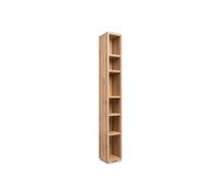 Etagère 191 cm étroite 6 niches naturel - Naturel - Finori Décor chêne doré