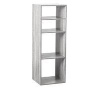 Atmosphera Étagère colonne modulable Mix'n Modul – Effet chêne gris, 4 cases, H 100,5 cm