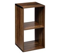 Atmosphera – Étagère 2 cases Mix – P. 34,5 cm x H. 67,5 cm – Marron