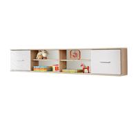 Étagère 2 Niveaux & 2 Portes "Dino" 204cm Chêne & Blanc