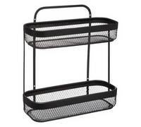 Étagère 2 Niveaux en Métal Noir - Mayaj