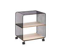 Étagère 2 Niveaux sur Roulettes "Brio" 51cm Noir