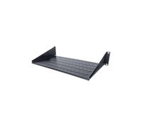 Étagère 2U 250mm rack 19, 2 points de montage, noir perforé 712507